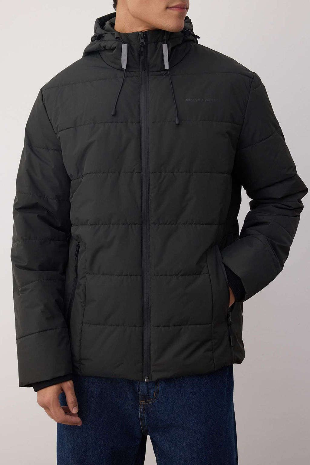 Antrasit Regular Fit Sisme Kapusonlu K?sl?k Mont TMNAW26MO00000 - Trendyolmilla фото 6