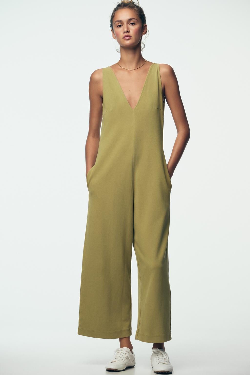 WASHED INTERLOCK JUMPSUIT - Zara фото 3