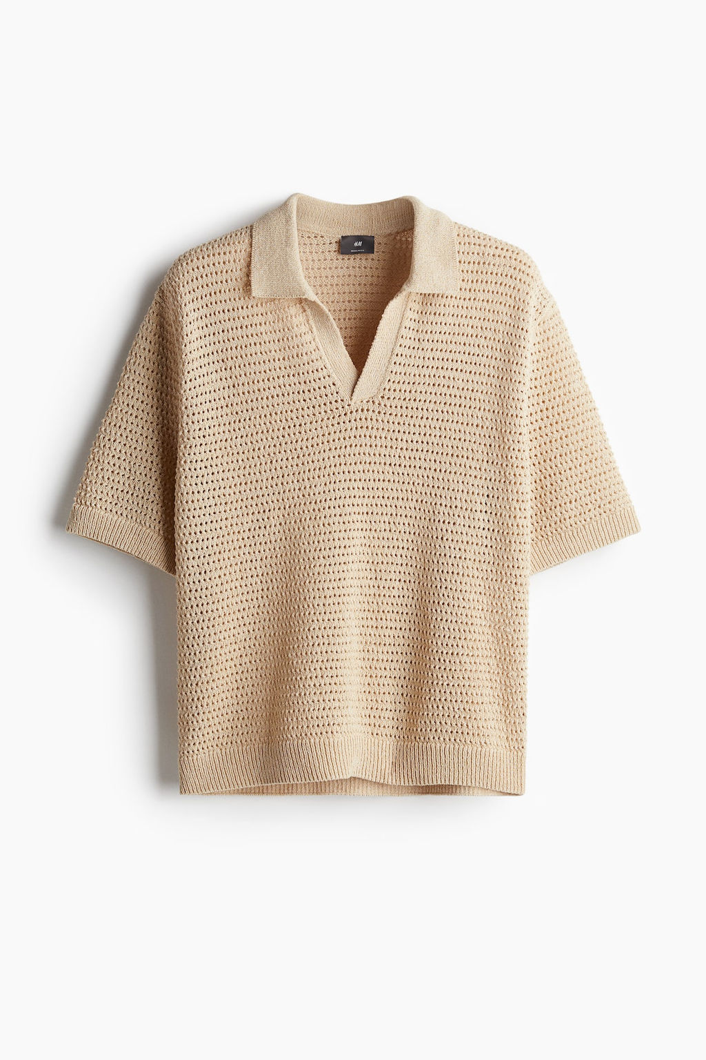 Polo en punto calado Loose Fit - H&m фото 6