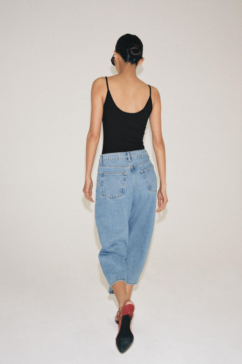 JEANS ZW COLLECTION CAPRI BALLOON TIRO MEDIO / Azul - Zara фото 5