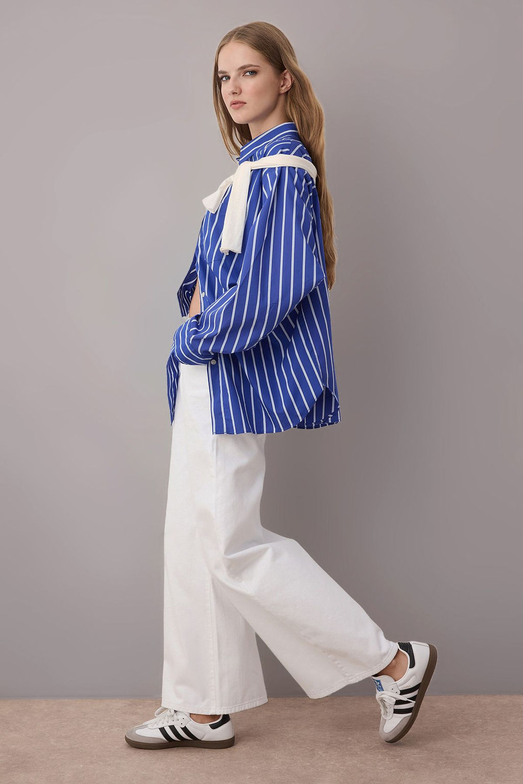 Beyaz Yuksek Bel Genis Paca Wide Leg Jeans TWOAW26JE00023 - Trendyolmilla фото 3