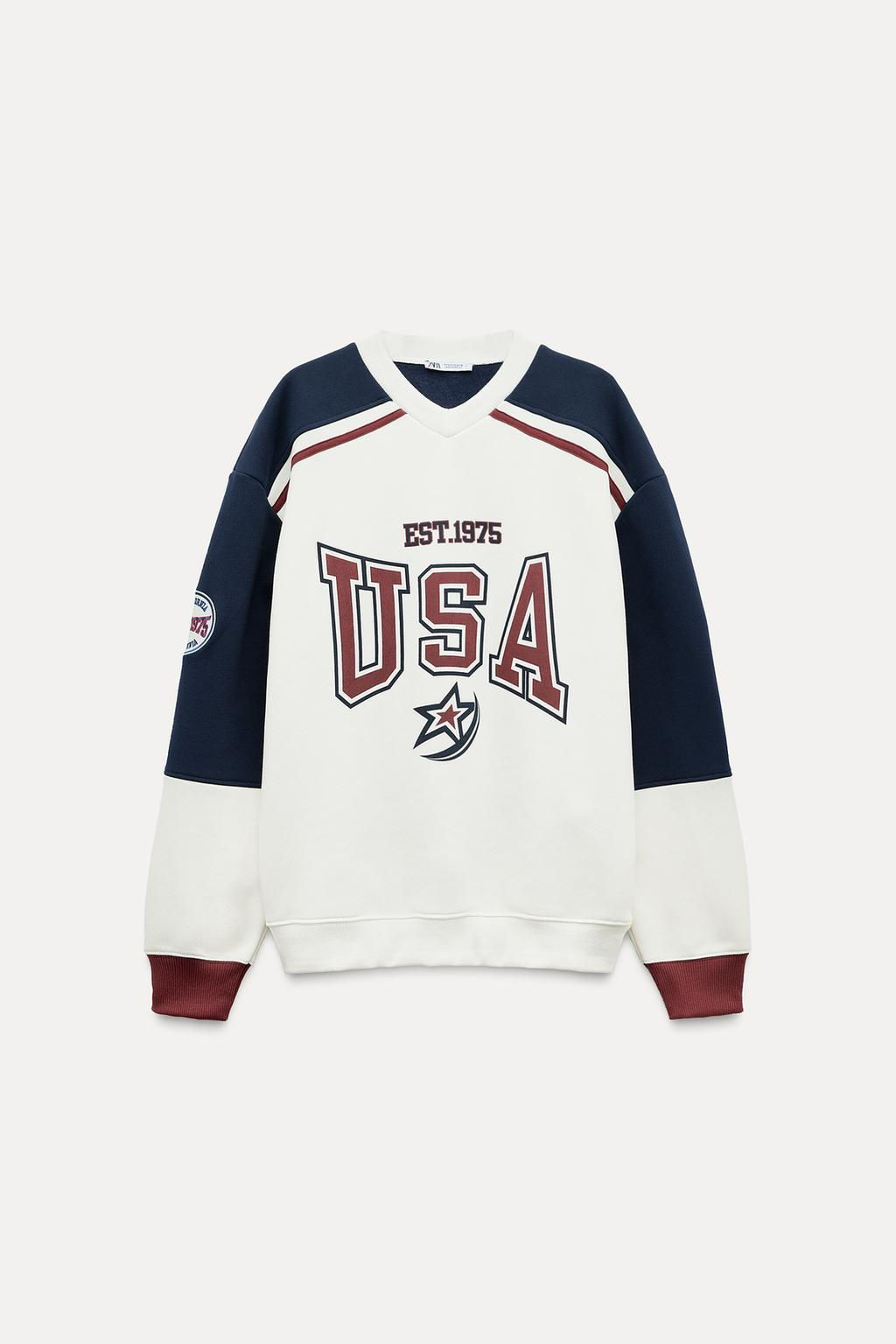 USA CALIFORNIA VARSITY SWEATSHIRT - Zara фото 6
