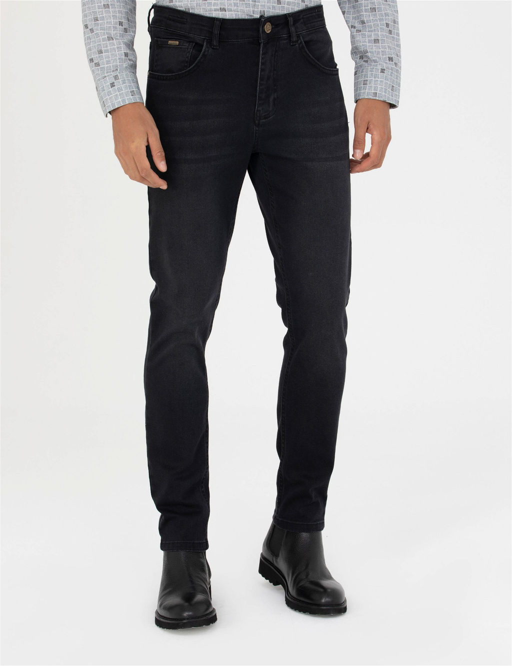 Siyah Slim Fit Jean Pantolon - Pierre cardin фото 2