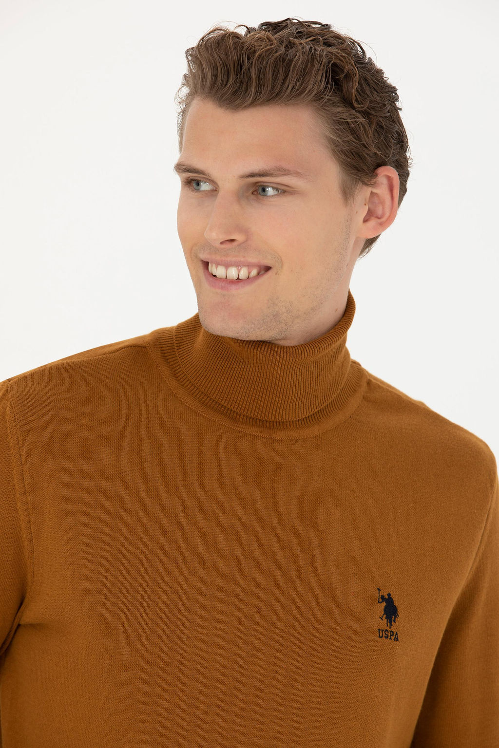 Мужской базовый свитер кокосового цвета - U.s. polo assn фото 8