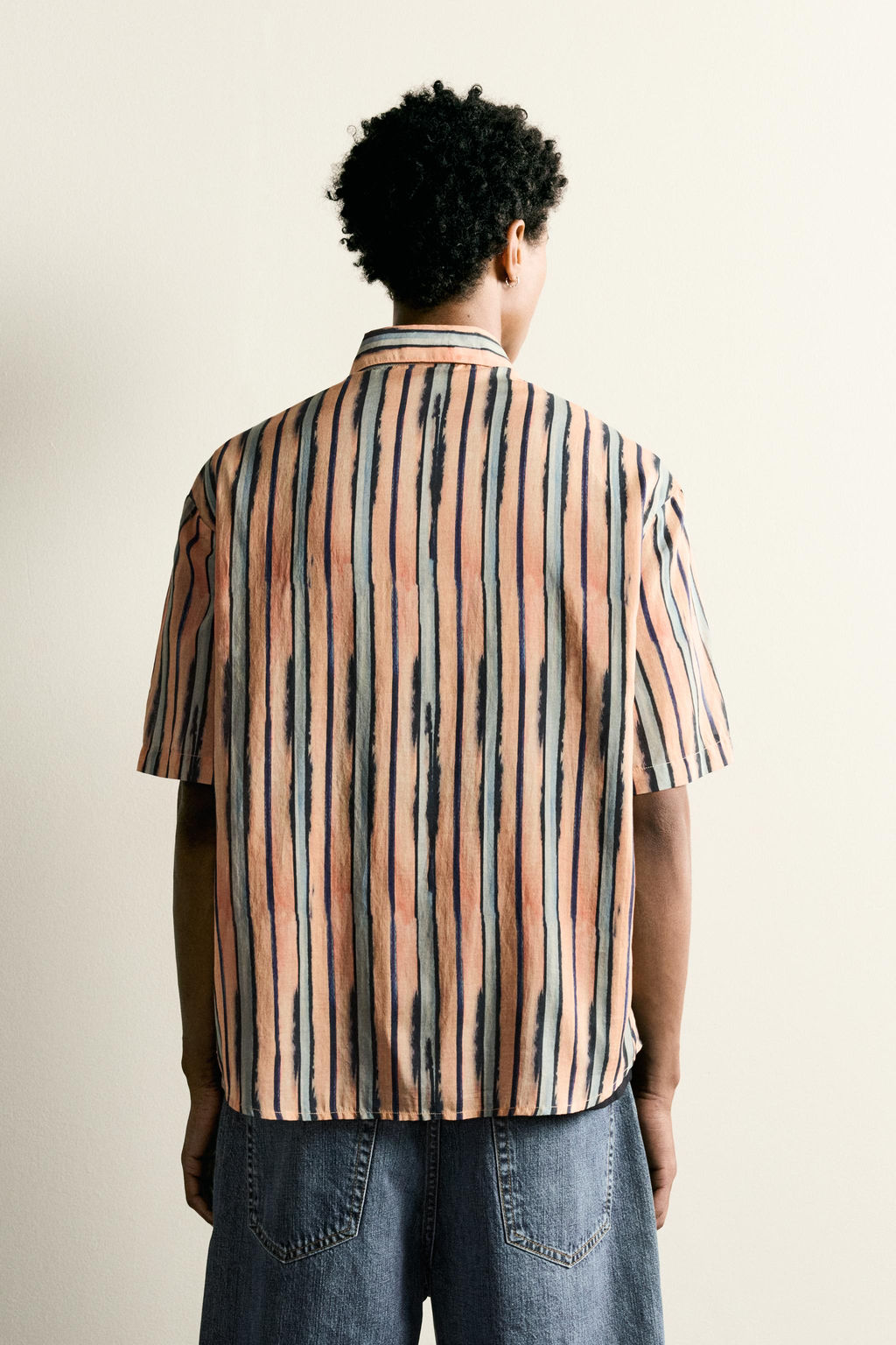 CAMISA RAYAS ALGOD?N - VISCOSA / Salm?n - Zara фото 3