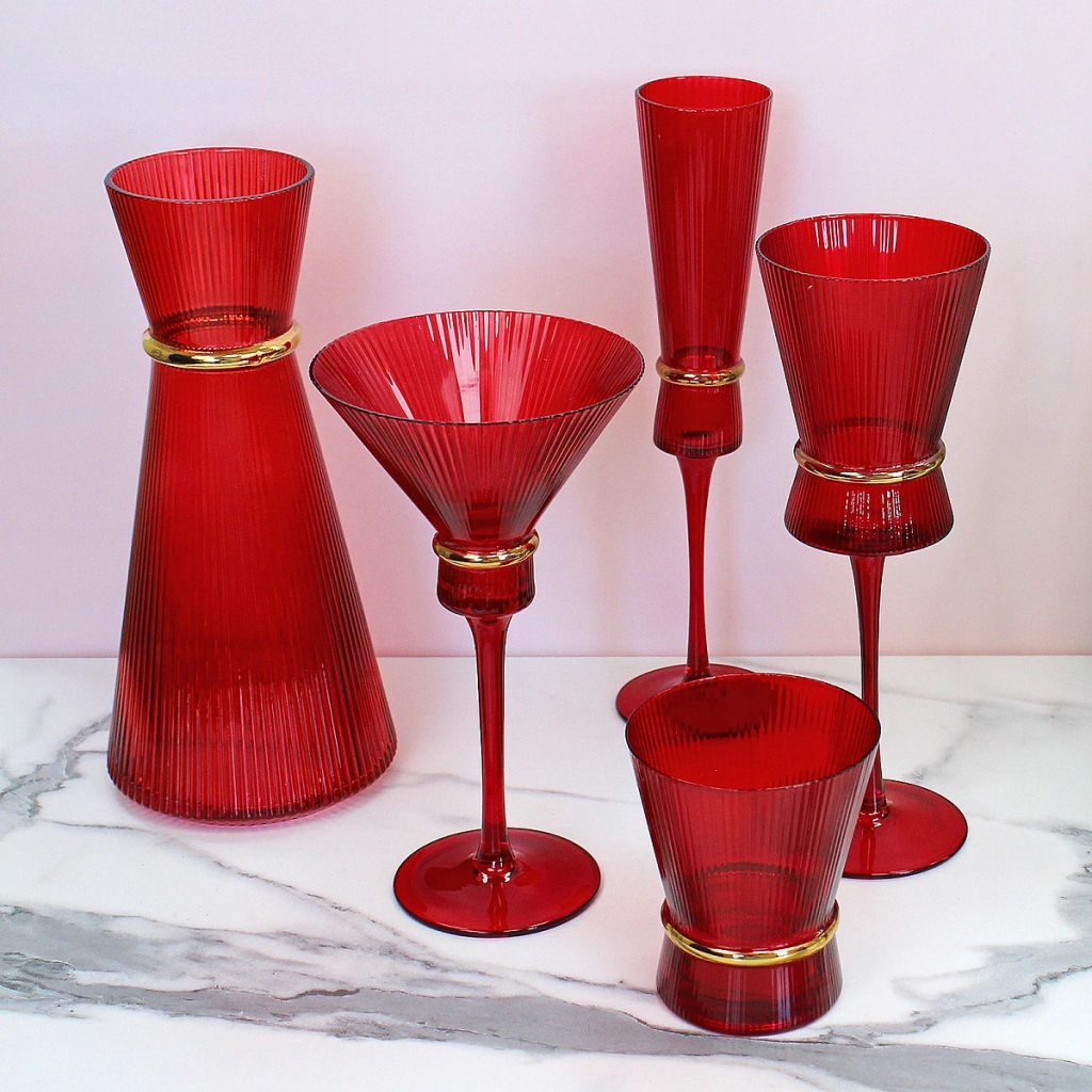 Стакан низкий 300мл "VIVALDI" в наборе 6шт, красный