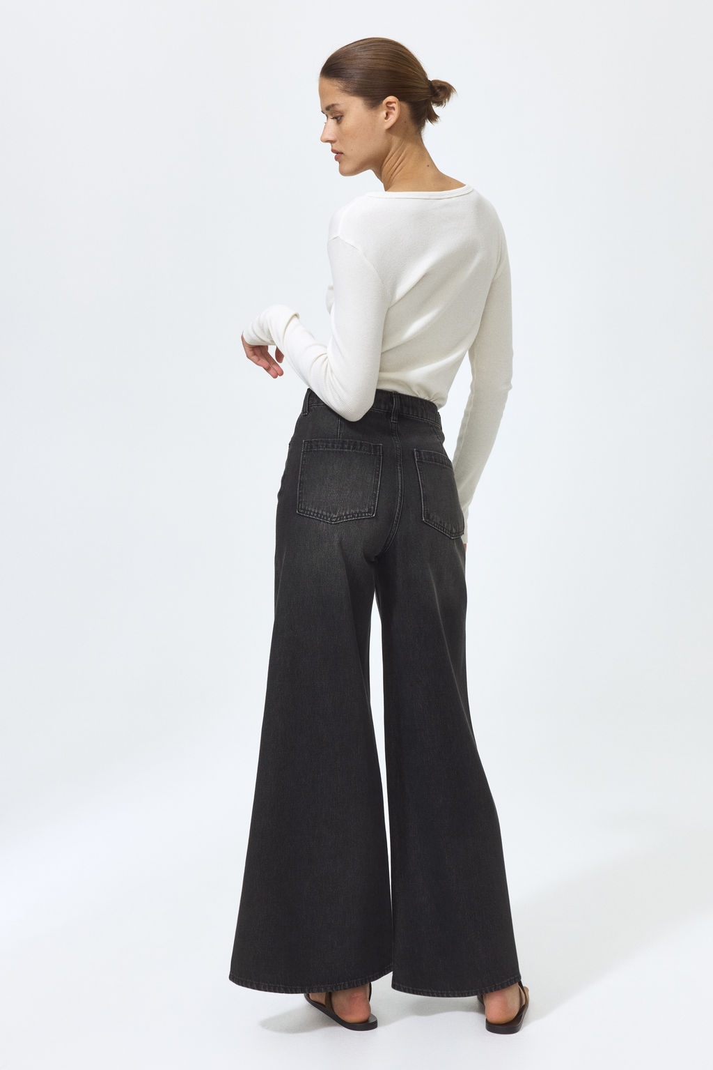 Super Wide High Waist Jeans - H&m фото 4