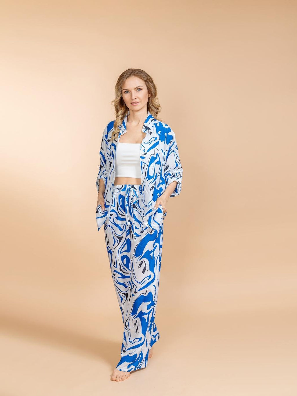 Брючный костюм (вискоза) №25-466-5 (Лето 2025)