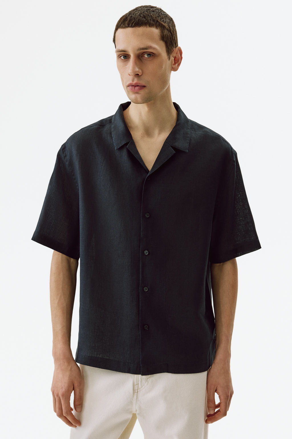 Camisa resort de lino Relaxed Fit - H&m фото 5
