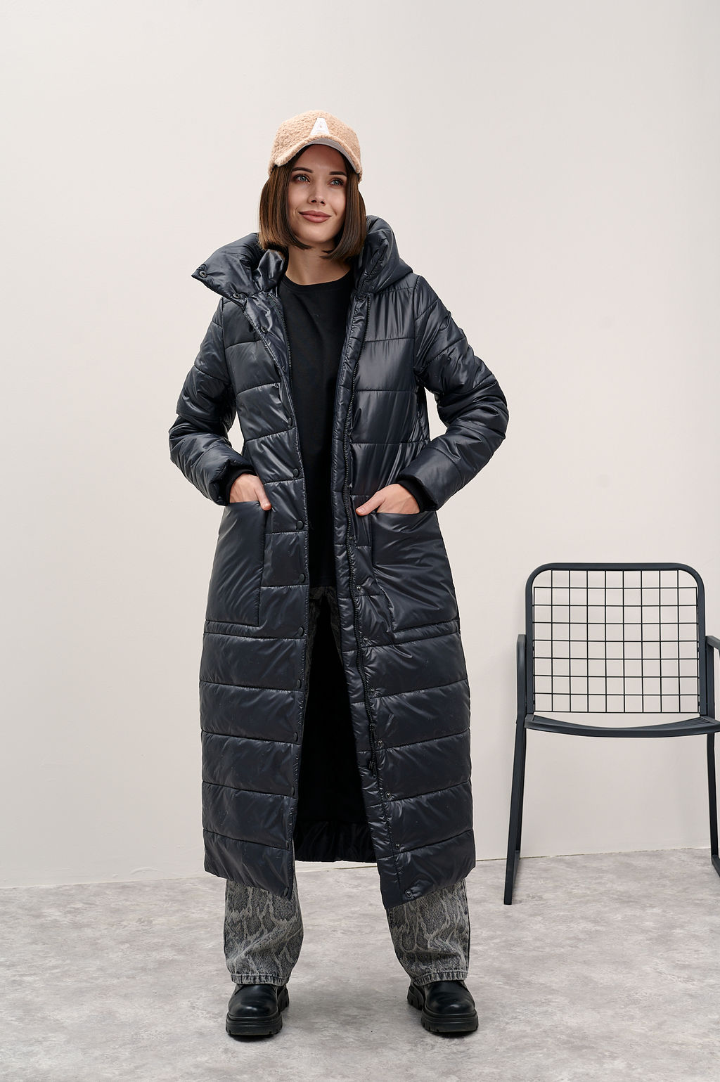 Пальто женское Лара черный - Yollochka фото 3