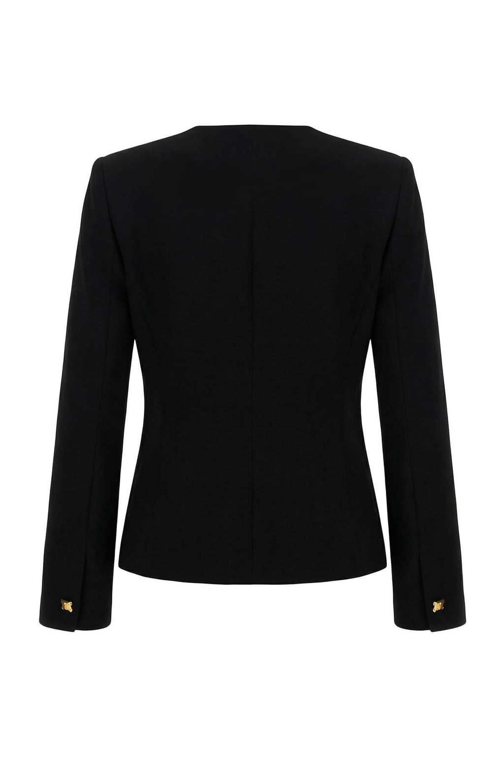 Siyah Kare Yaka Aksesuar Dugmeli Fitted/Vucuda Oturan Dokuma Astarl? Blazer Ceket TWOSS26BC00009 - Trendyolmilla фото 2