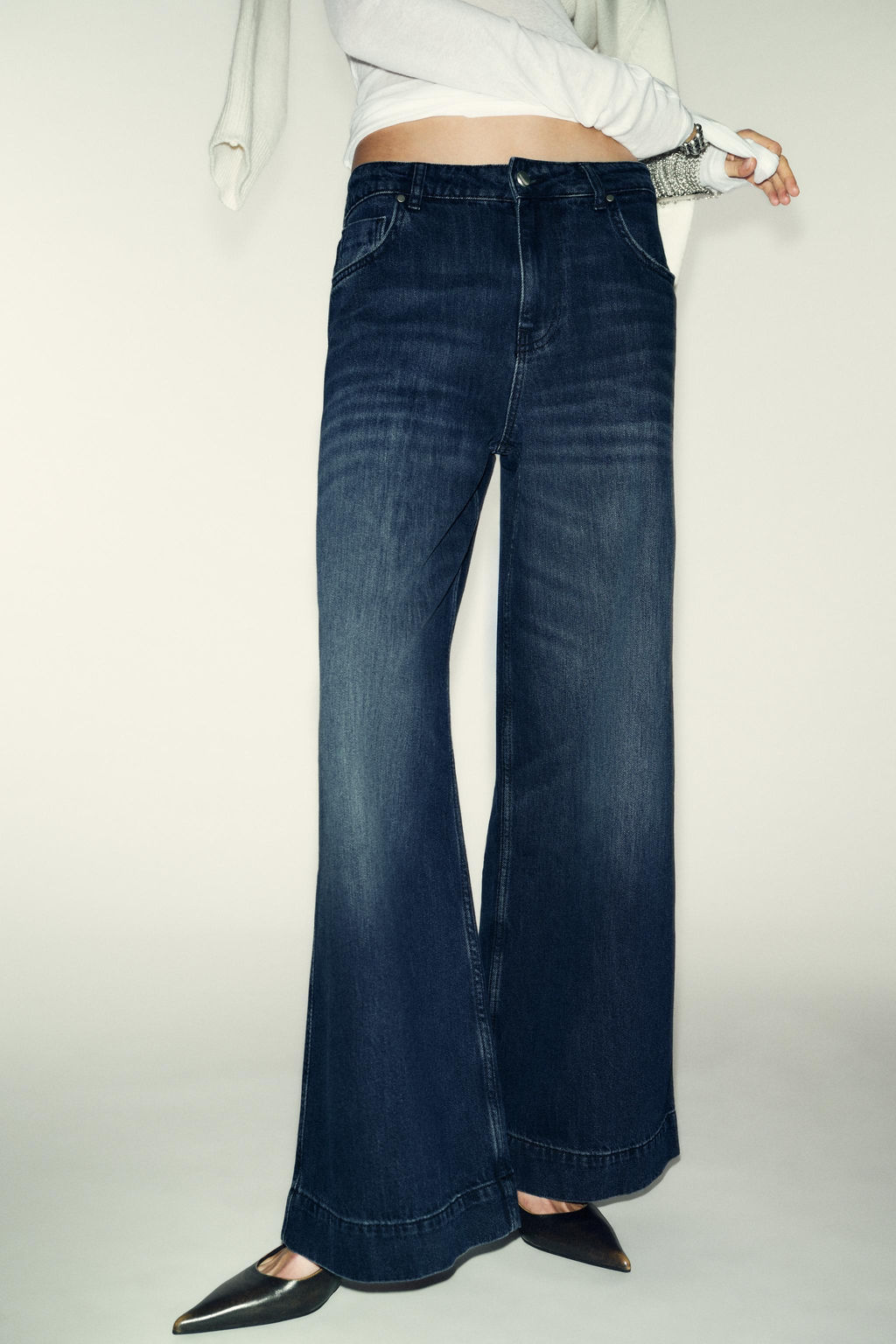 Z1975 LOOSE WIDE-LEG HIGH-WAIST JEANS - Zara фото 2