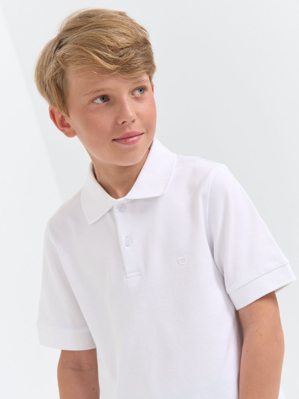 Футболка поло Белая 7+ - Bungly фото 4