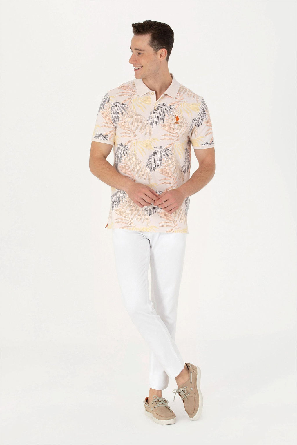 Мужская футболка поло цвета экрю Неожиданная скидка в корзине - U.s. polo assn фото 4