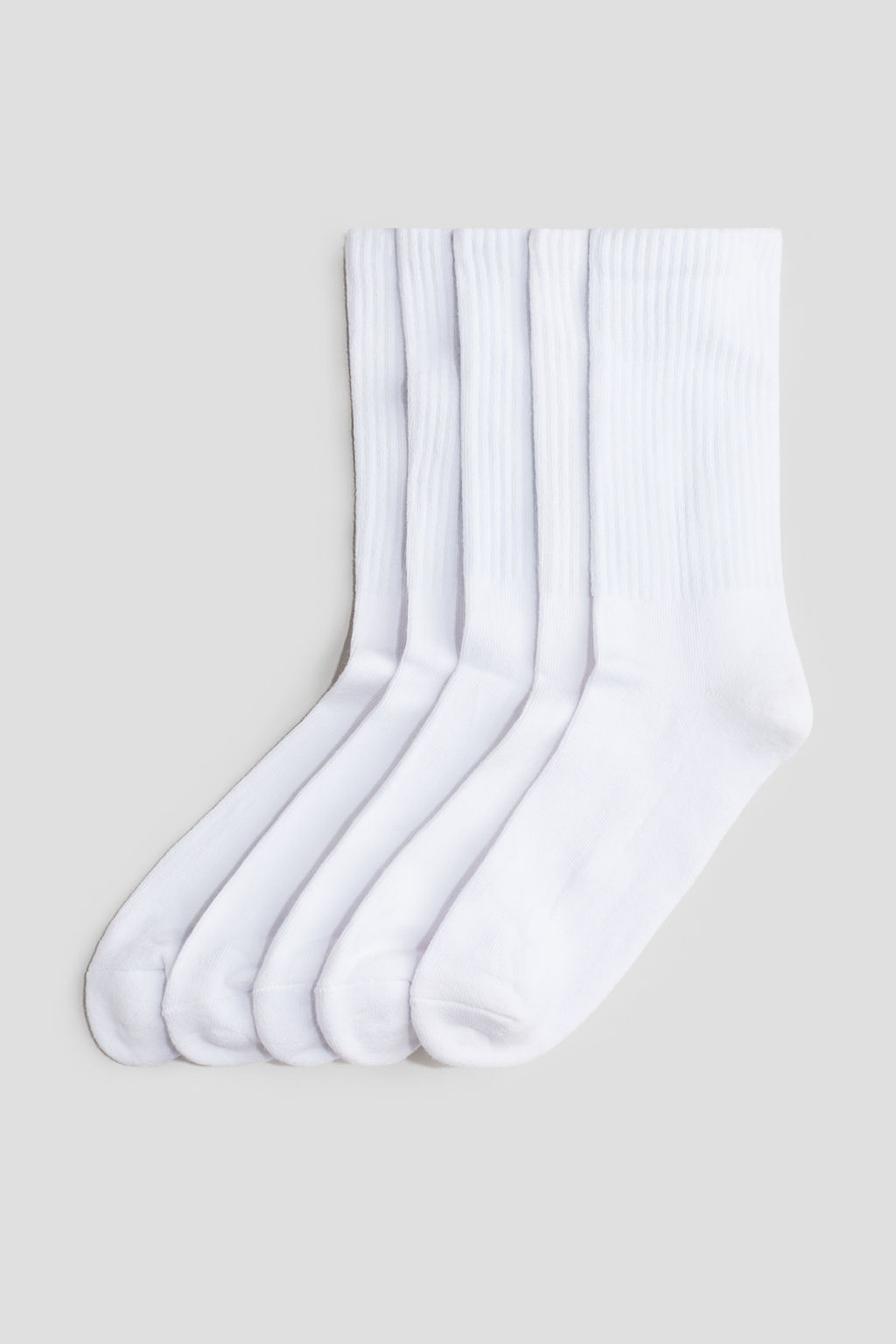 Pack de 5 calcetines acanalados en tejido de rizo