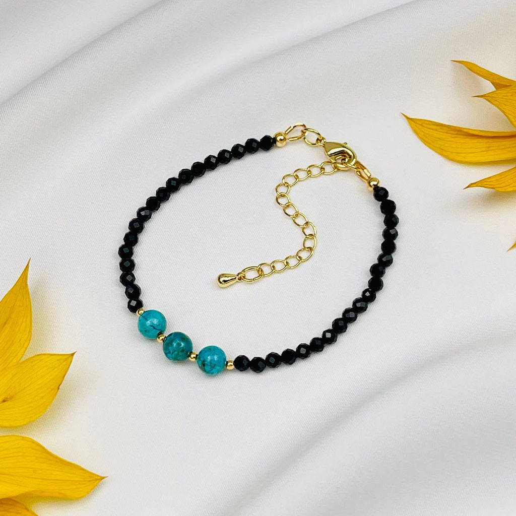 Браслет из Шпинели и Хризоколлы - Радуга самоцветов фото 2