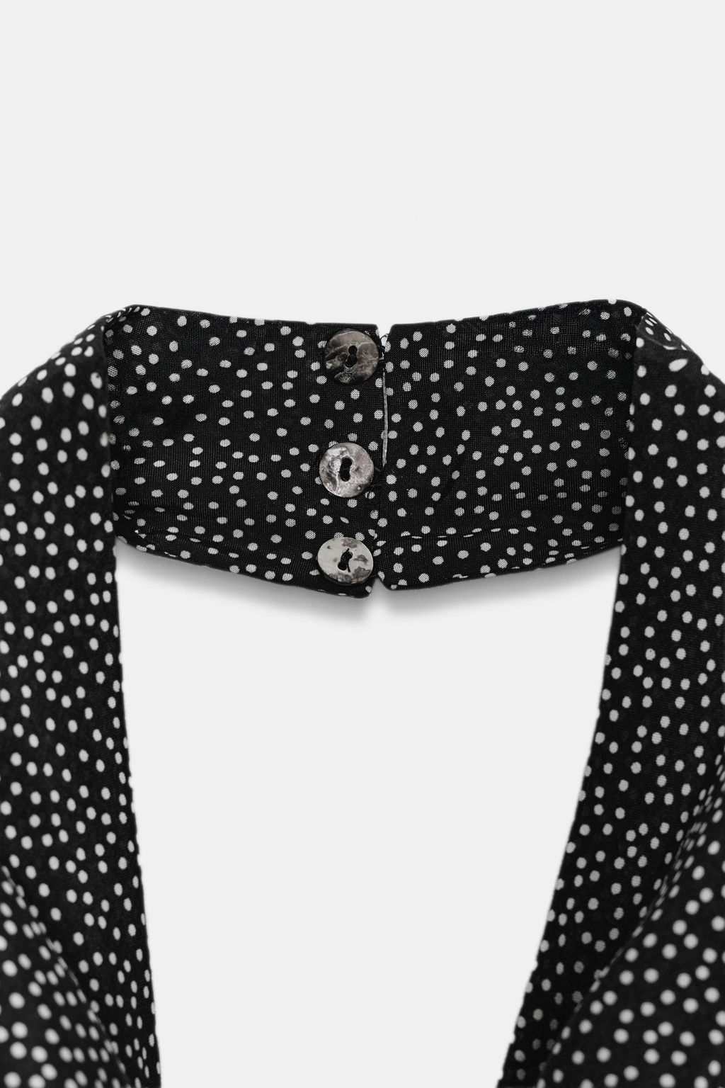 VESTIDO HALTER LUNARES ZW COLLECTION / Negro / Crudo - Zara фото 5