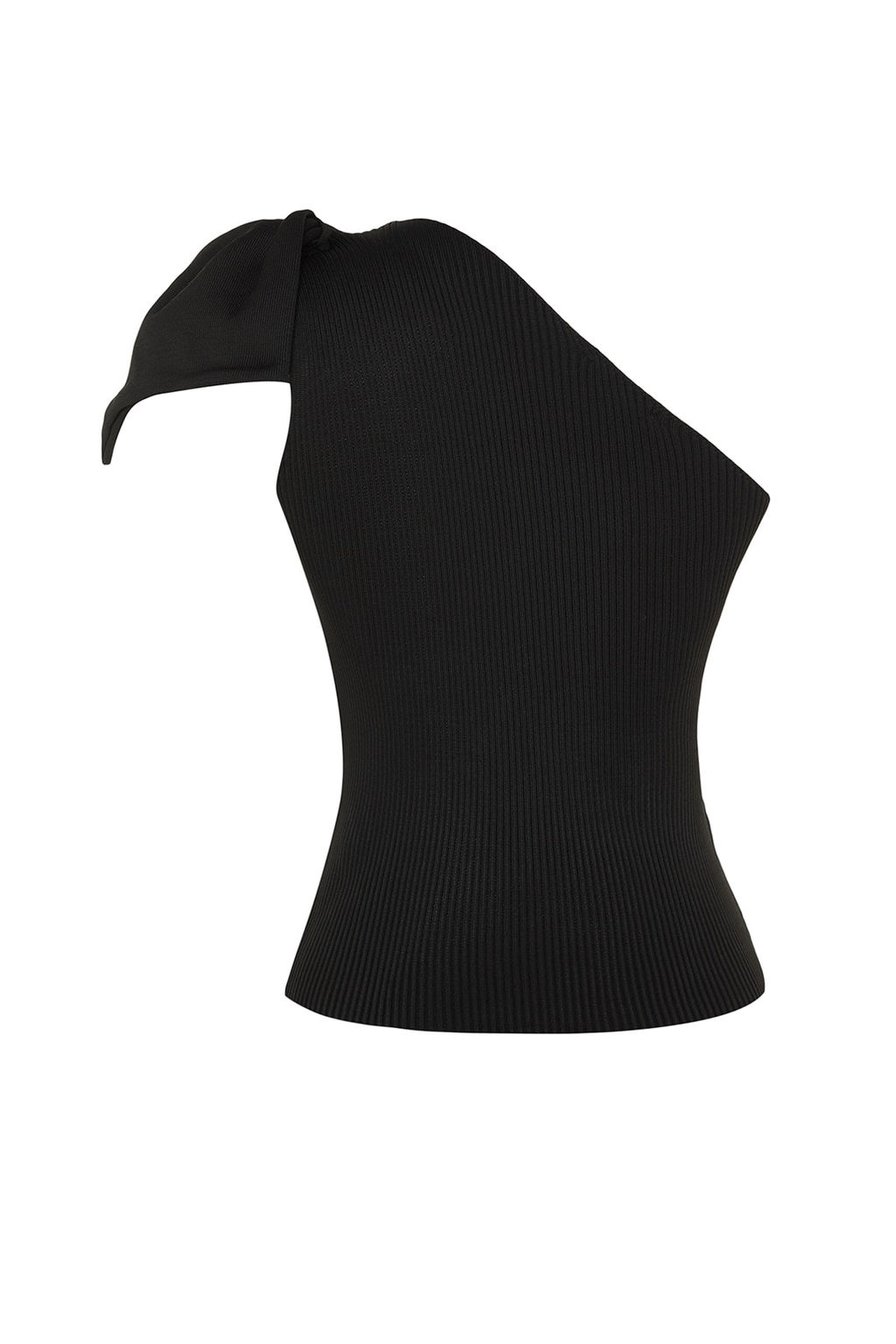 Siyah Tek Kol Fiyonk Detayl? Triko Bluz TPRSS22BZ0166