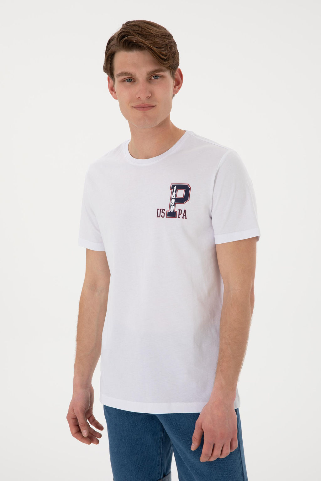 Erkek Bisiklet Yaka Beyaz Ti__rt Sepette S_rpriz _ndirim - U.s. polo assn фото 3