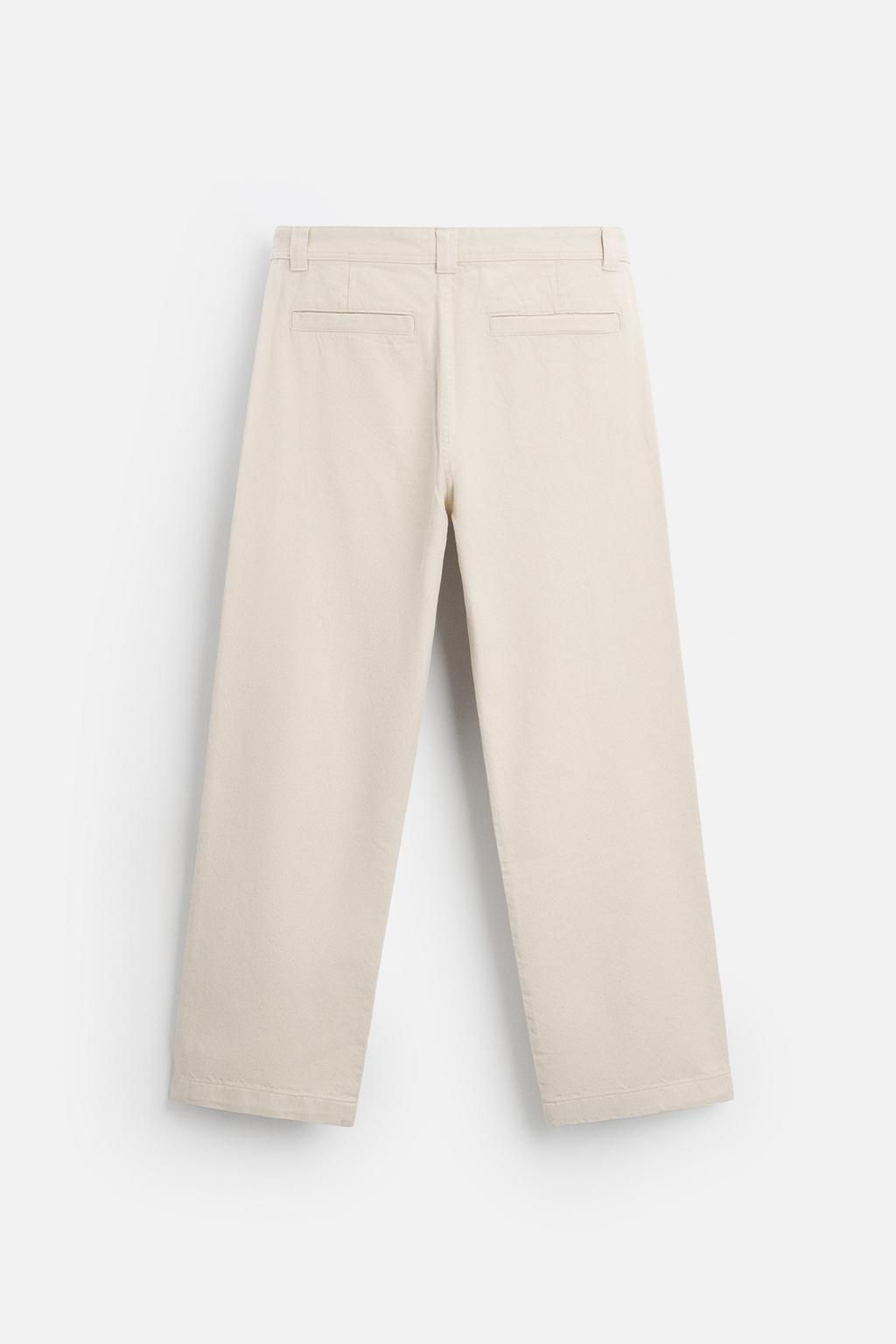 STRAIGHT-LEG TWILL TROUSERS - Zara фото 7