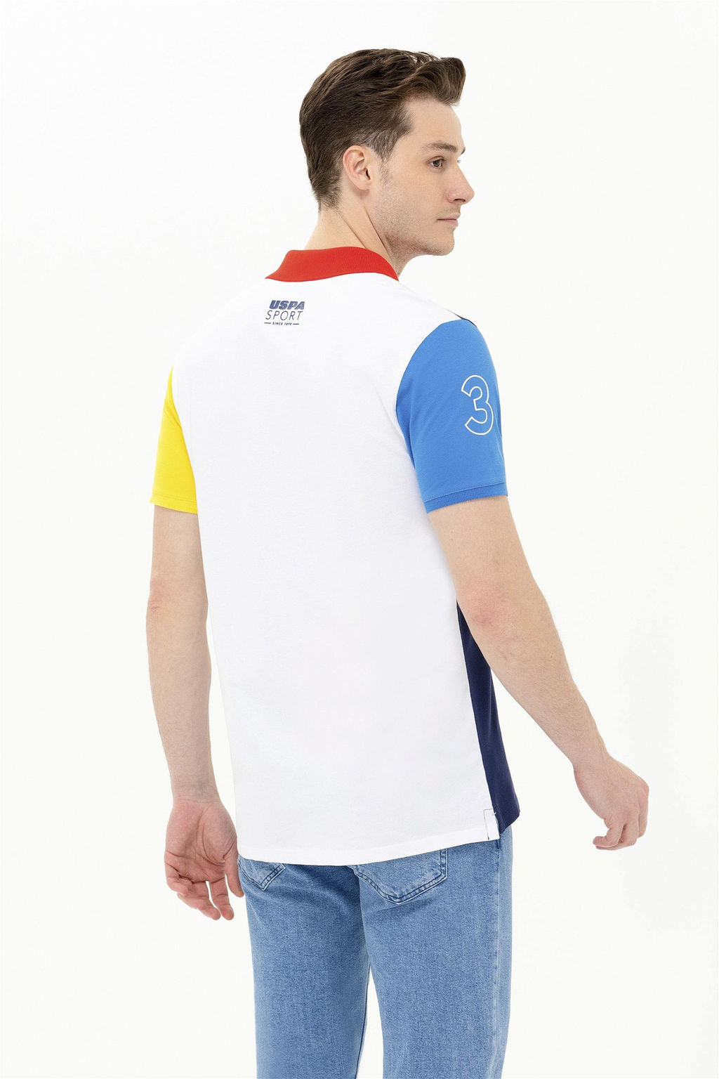 U. S. Polo Assn Мужская темно-синяя футболка с воротником-поло - U.s. polo assn фото 12