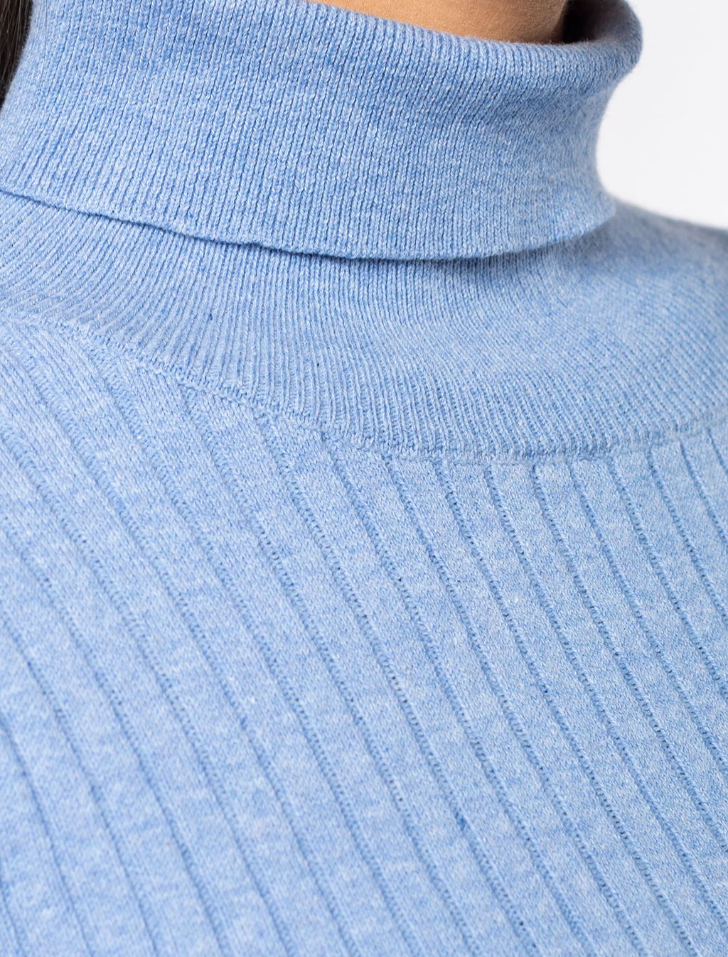 VILATTE / Свитер их хлопка с нейлоном с декоративными элементами вязки  фото 3