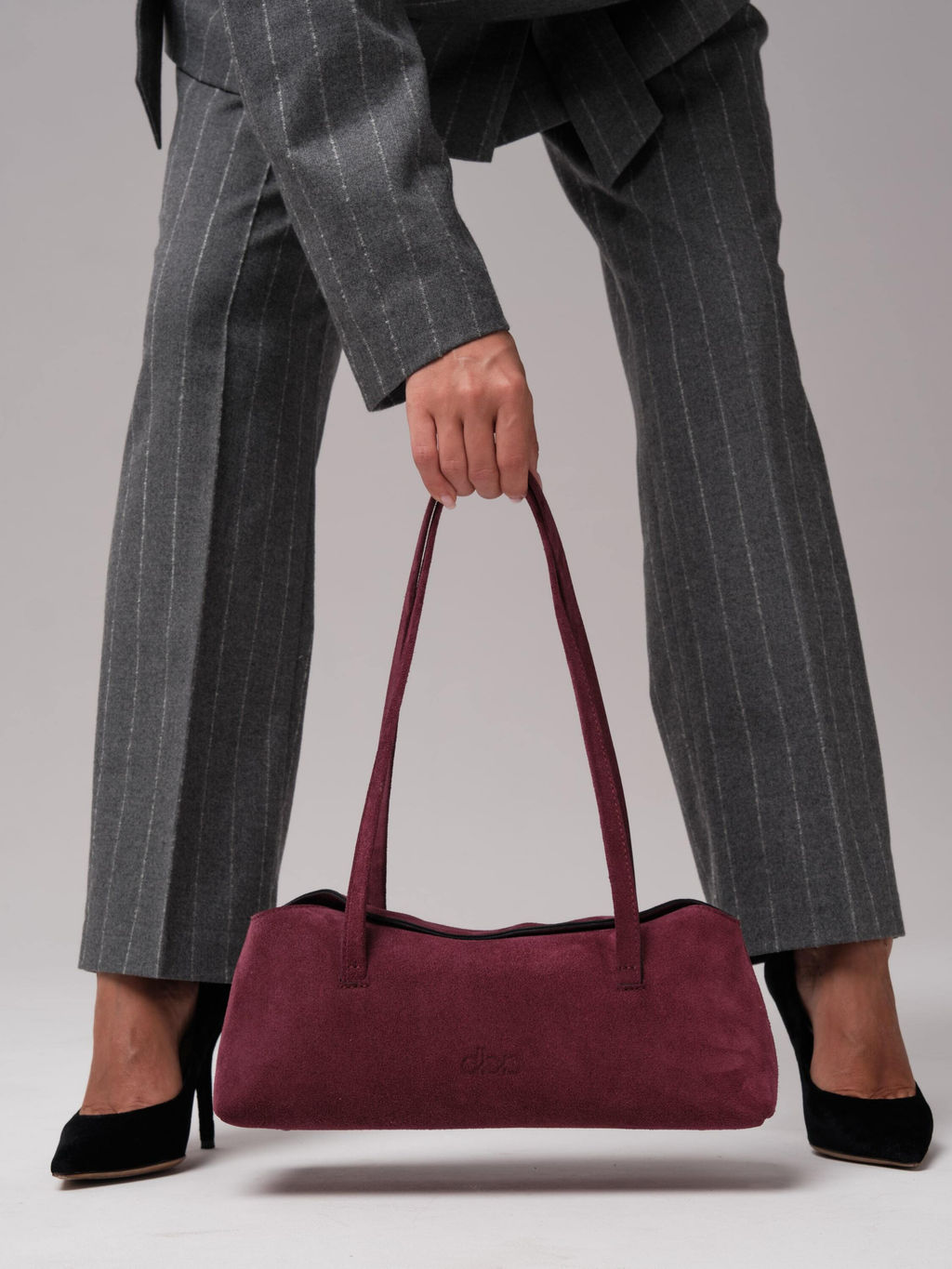 Замшевая сумка Raduy DBR 31127 бордо  фото 4