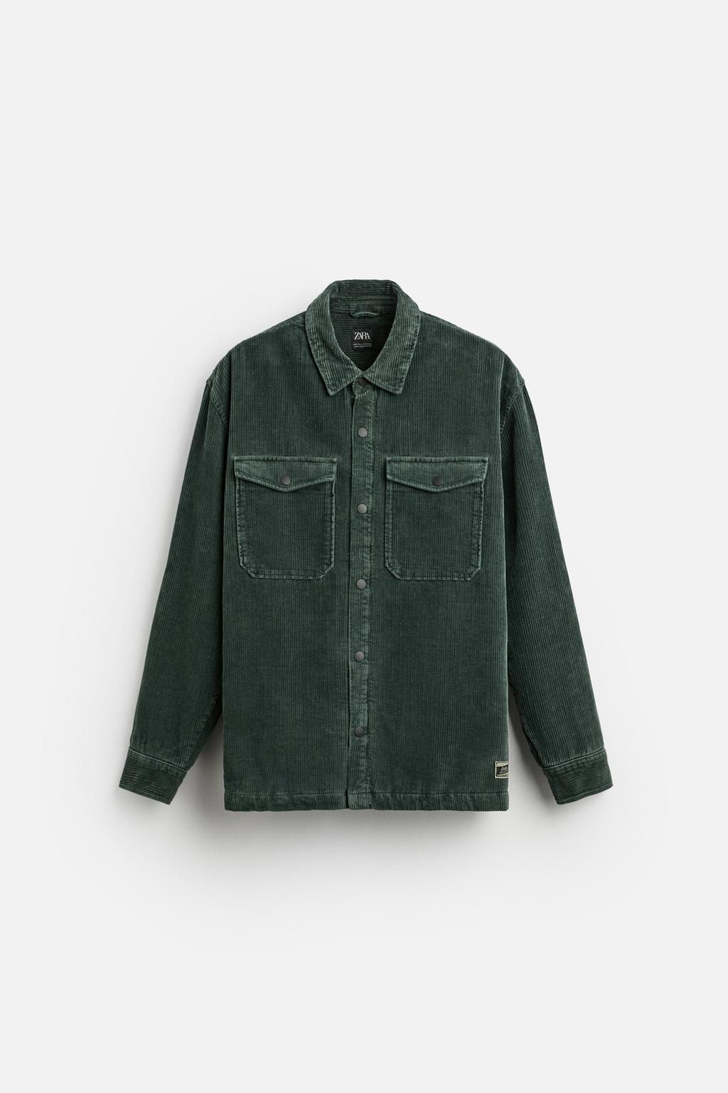 PADDED CORDUROY OVERSHIRT - Zara фото 7