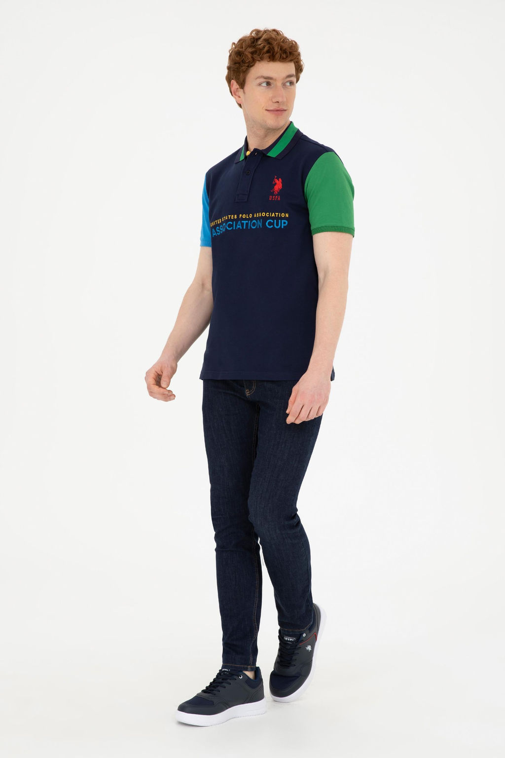 Мужская темно-синяя футболка Неожиданная скидка в корзине - U.s. polo assn фото 11
