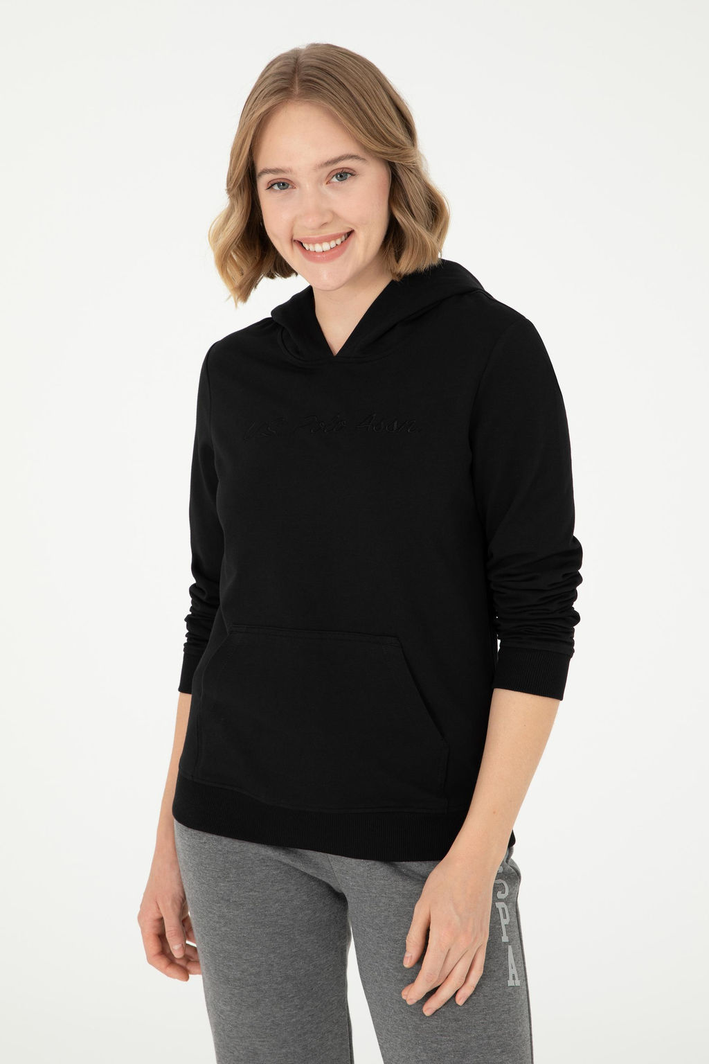 Женский черный свитшот - U.s. polo assn фото 3