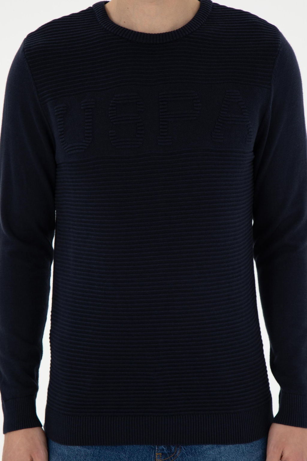 Erkek Slim Fit Bisiklet Yaka Lacivert Kazak - U.s. polo assn фото 6