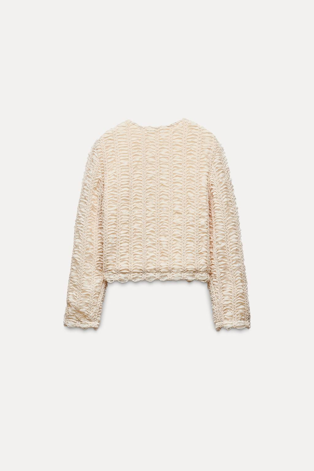 TEXTURED KNIT CARDIGAN - Zara фото 6
