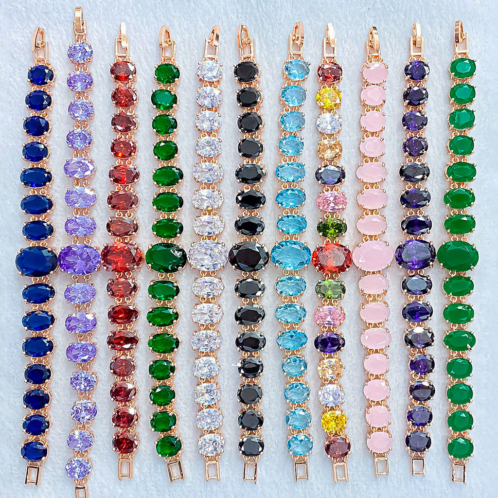 Браслет Джуана фианит розовый кварц покрытие под золото - Agat77 фото 2