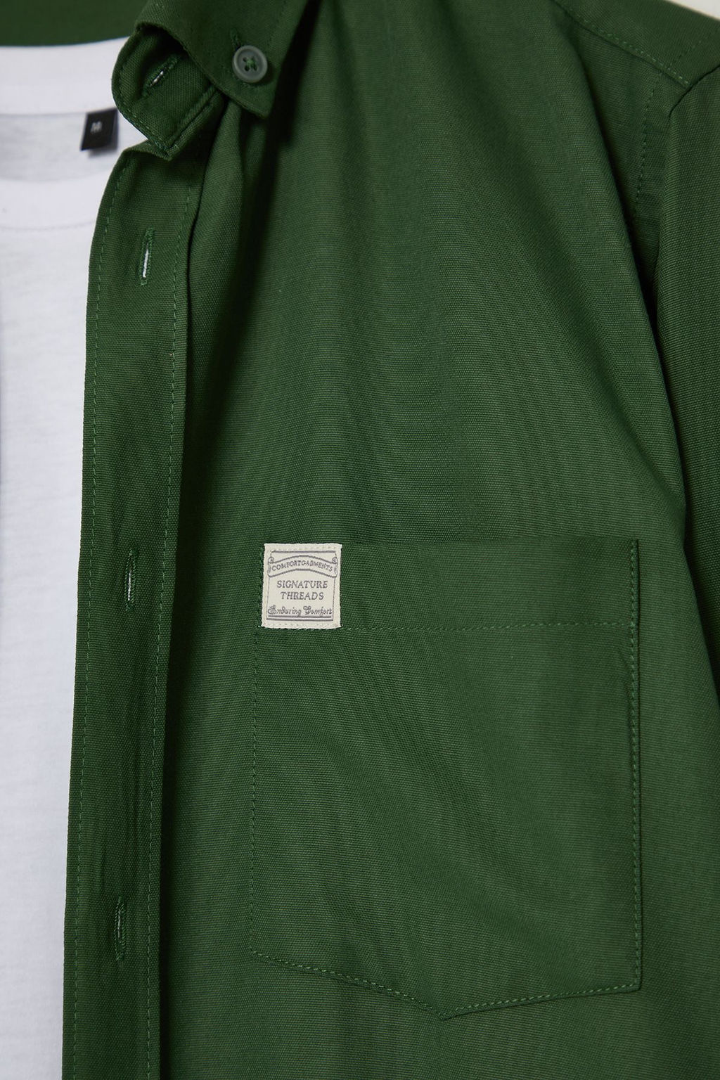 TRENDYOL MAN Haki Regular Fit Etiket Detayl? Sambre Kolay Utulenebilir Gomlek TMNAW25GO00011 - Trendyolmilla фото 5
