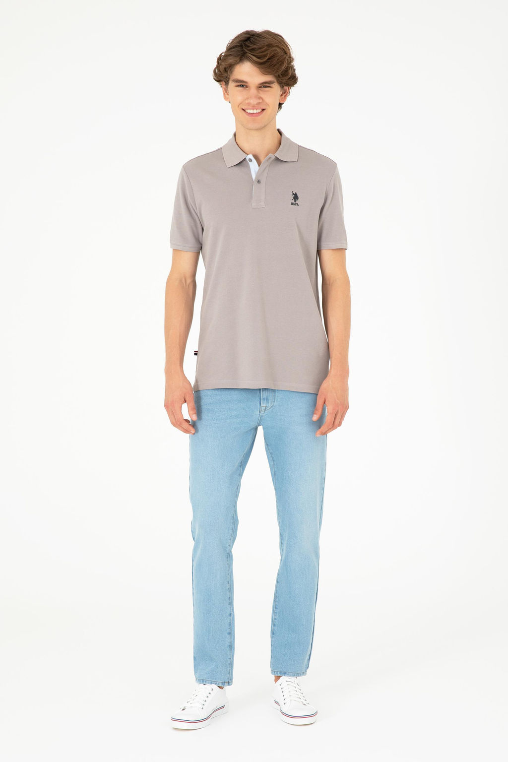 Мужская темно-серая базовая футболка Неожиданная скидка в корзине - U.s. polo assn фото 4