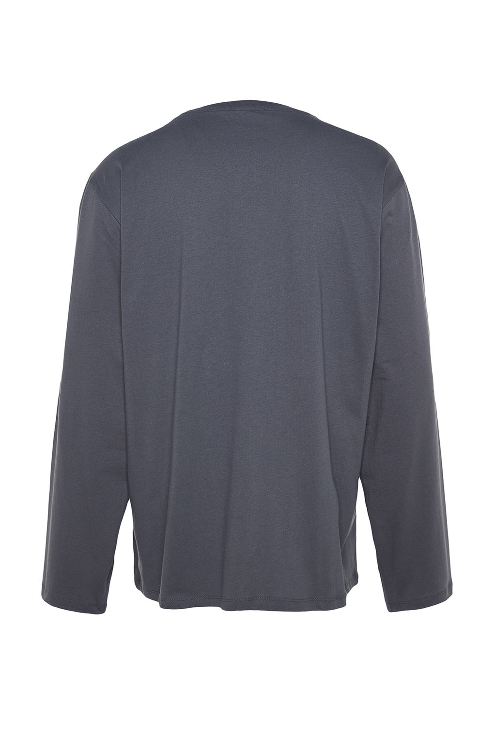 TRENDYOL MAN Siyah Basic Regular/Normal Kesim Bisiklet Yaka Uzun Kollu %100 Pamuk Tok Kumas T-shirt TMNAW21TS0208 - Trendyolmilla фото 8