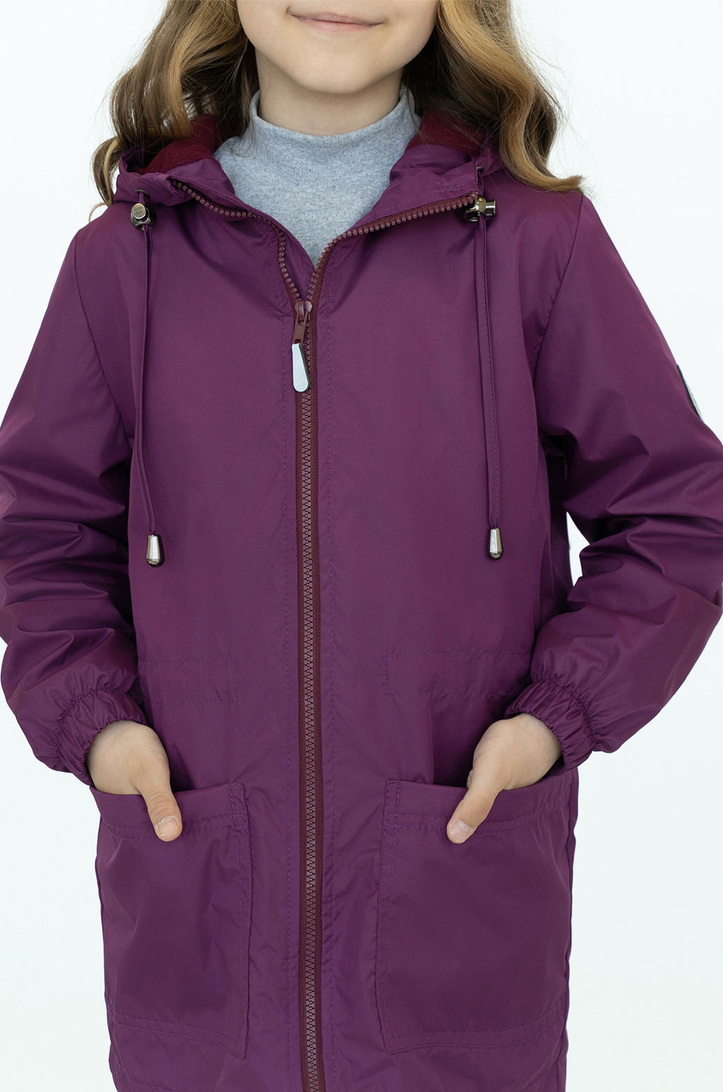 Ветровка детская для девочки пурпур