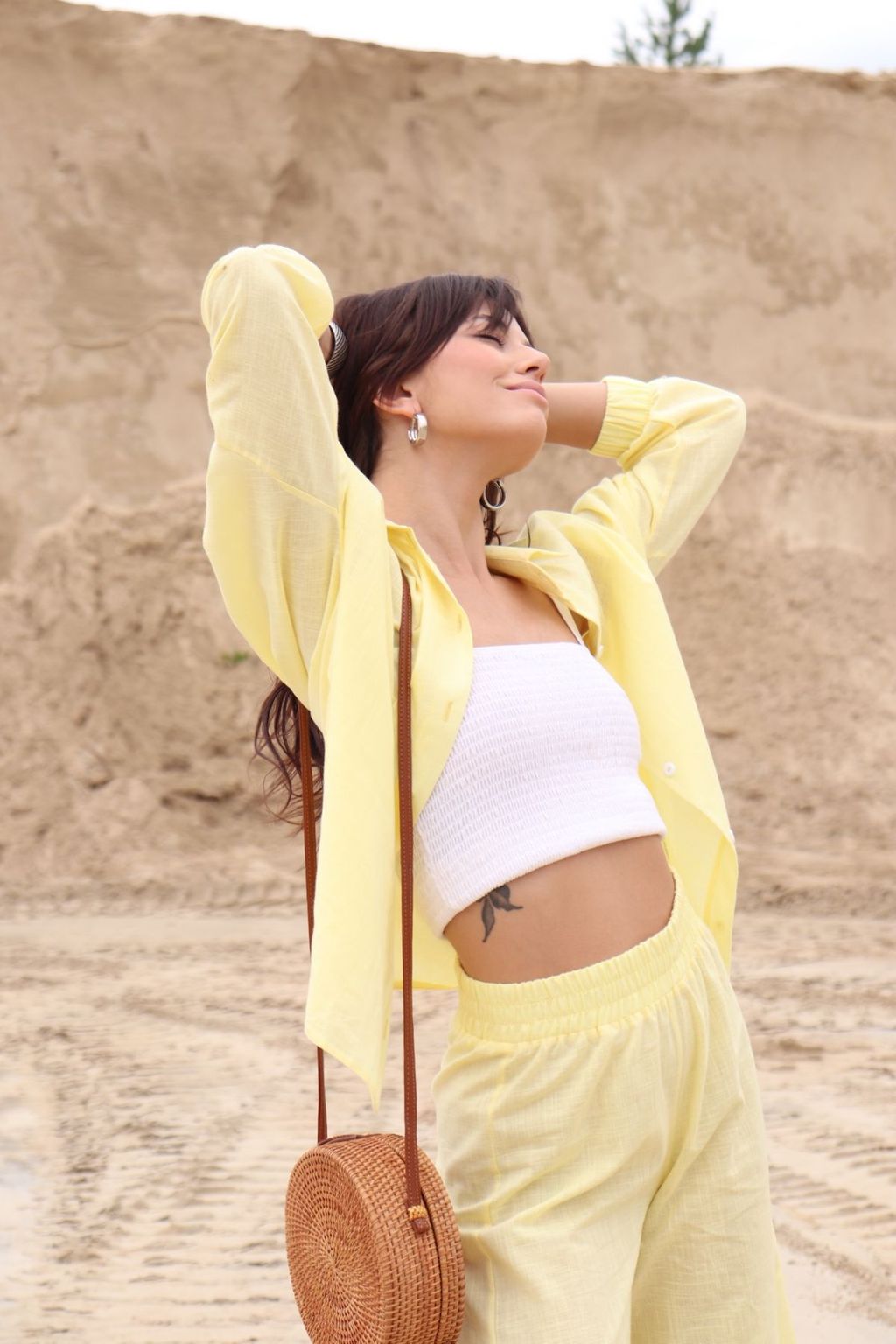 7010 Костюм летний с кюлотами лимонный - Martichelli фото 4