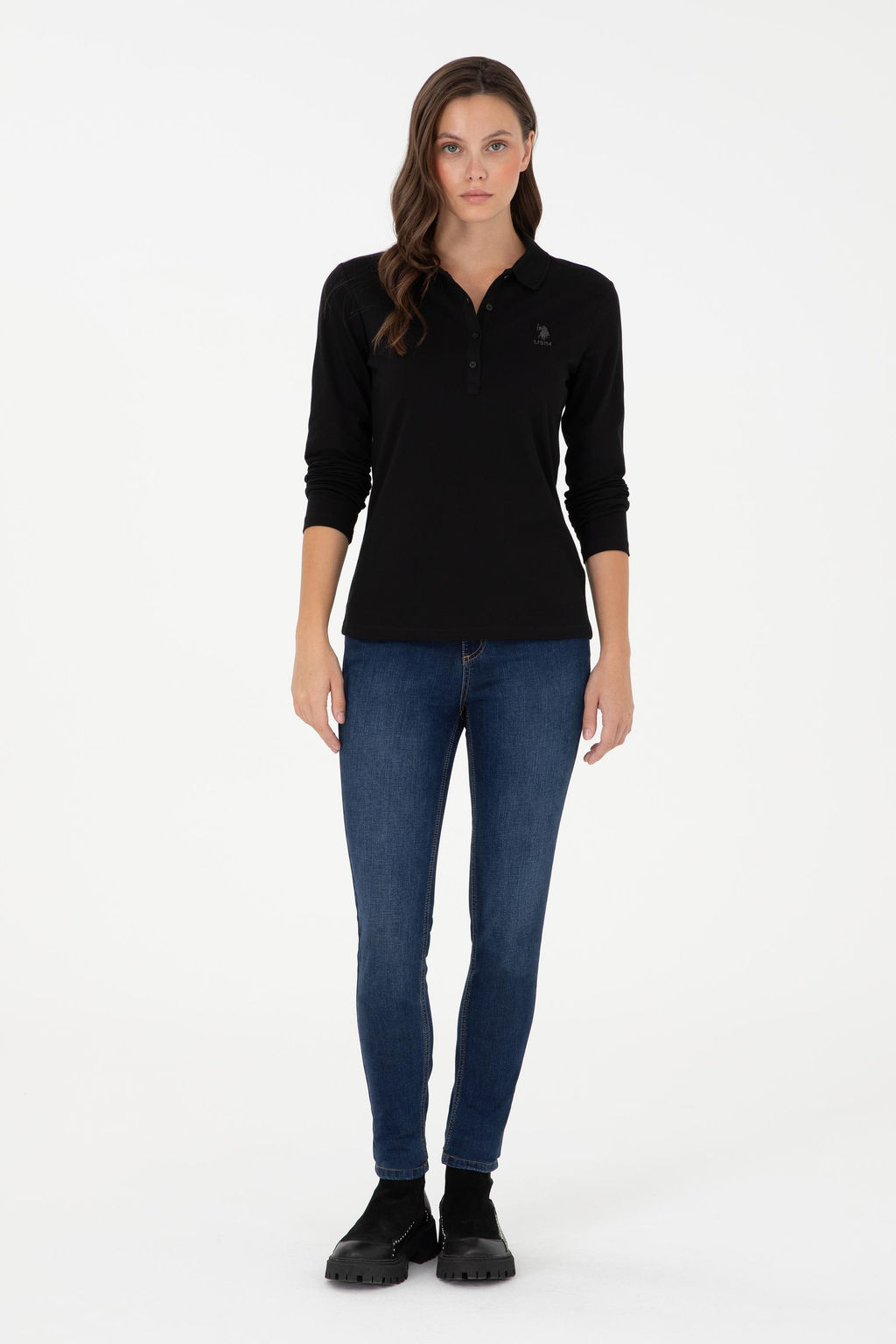 Женский черный базовый свитшот Неожиданная скидка в корзине - U.s. polo assn фото 4