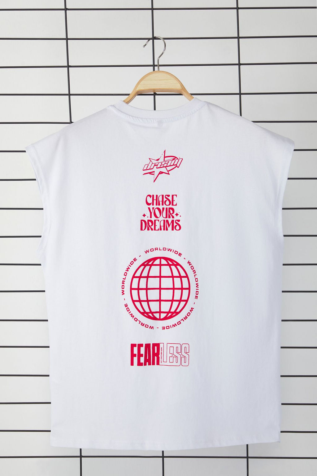 Trendyolmilla Man Beyaz Oversize/Genis Kesim %100 Pamuklu Bask?l? T-Shirt TMNSS25AL00003  фото 3