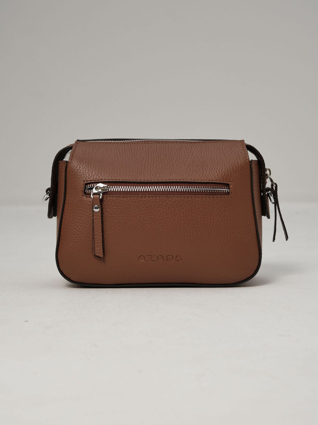 Сумка кожаная через плечо Azaro 3684 темный орех