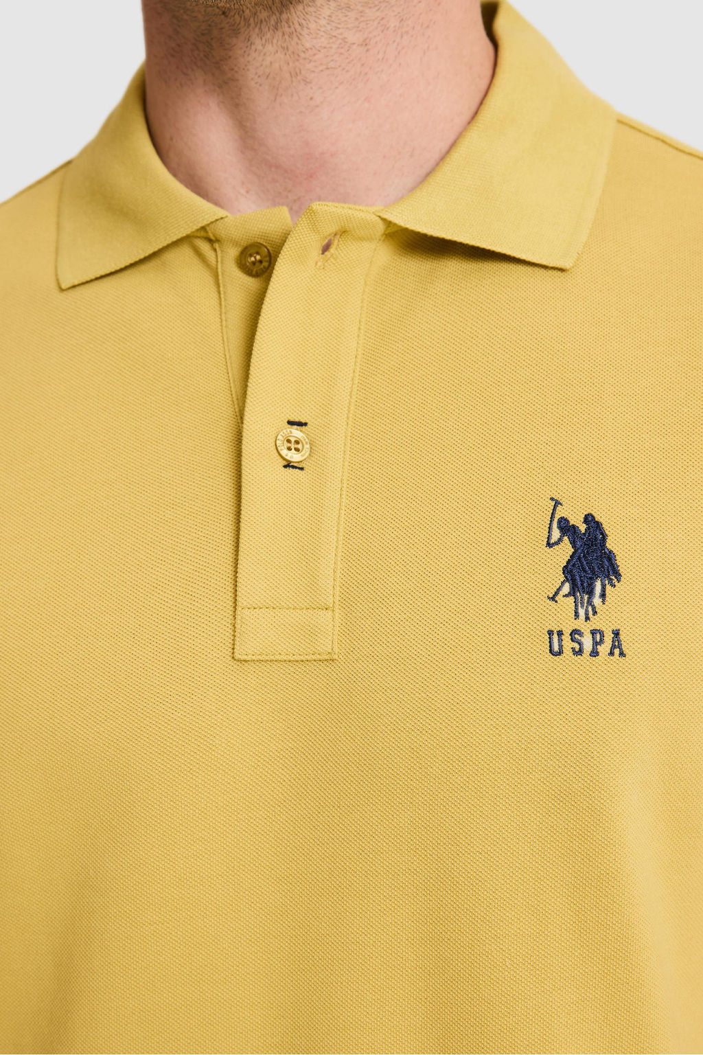 Erkek Slim Fit Polo Yaka Ye_il Basic Ti__rt - U.s. polo assn фото 6
