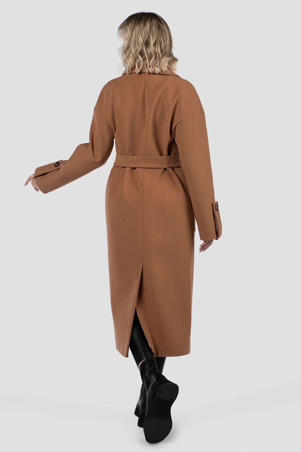 01-11969 Пальто женское демисезонное (пояс) - El podio фото 4