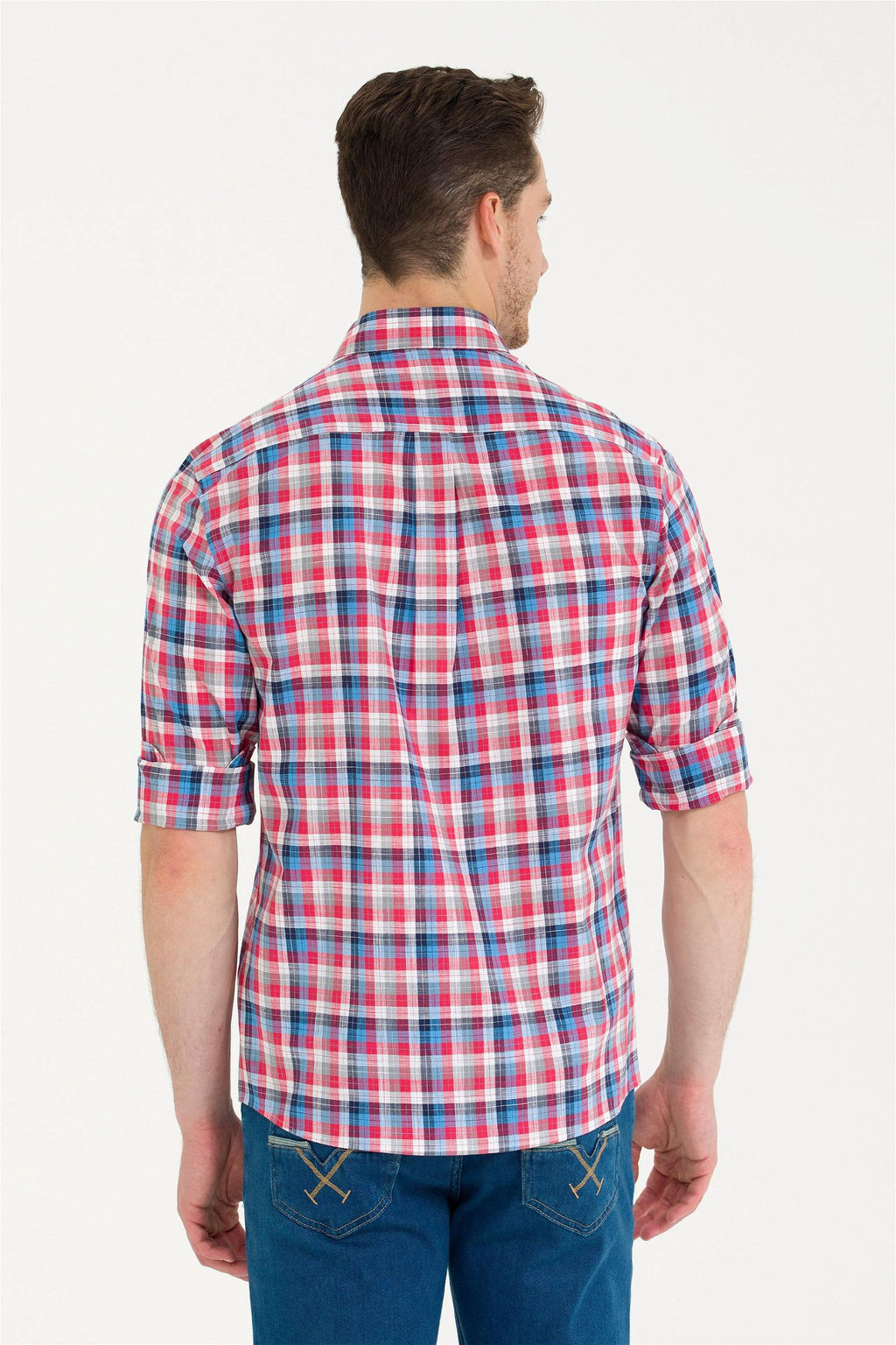 U. S. Polo Assn Мужская красная рубашка в клетку - U.s. polo assn фото 12