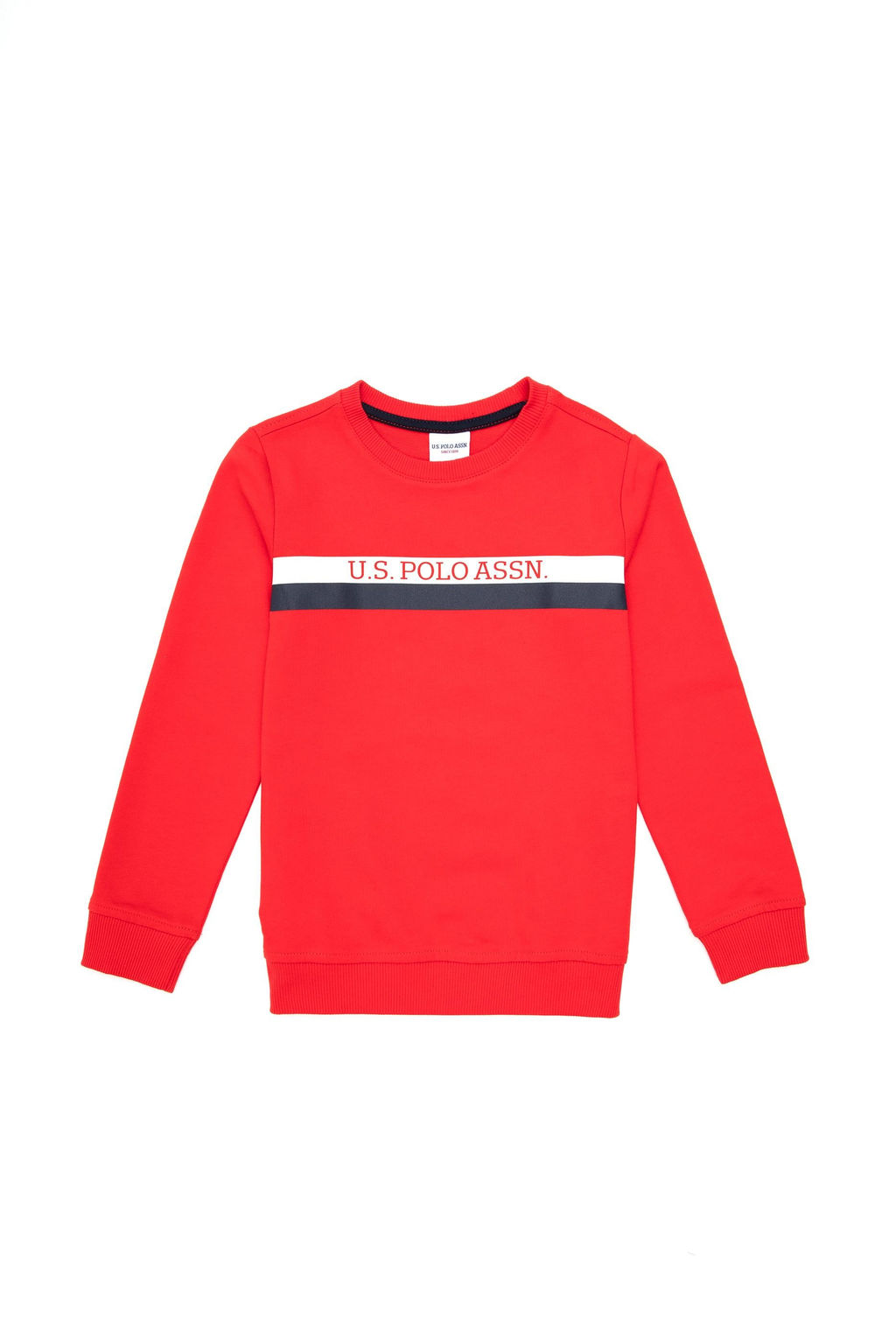 Свитшот U.S. Polo Assn для мальчика хлопок красный  фото 6