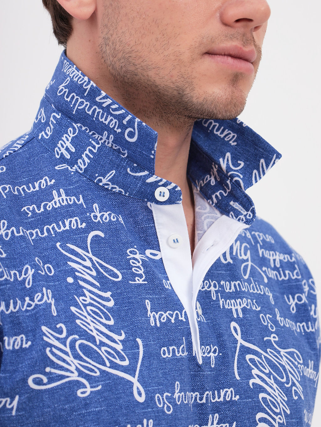 Джемпер мужской с воротником поло короткий рукав GREG G144-KP24-UT16 (белые буквы)  фото 2