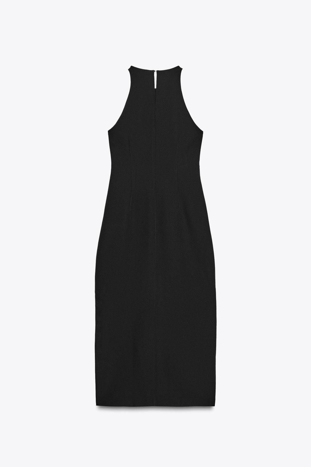 GOLD BUTTON CREPE MIDI DRESS - Zara фото 7