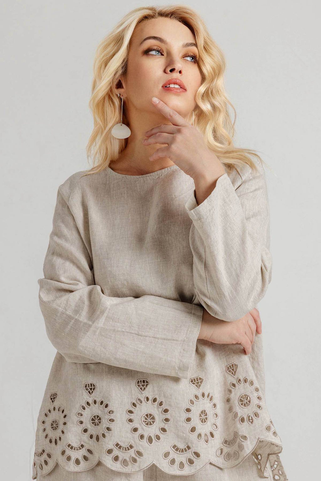 Блузка женская Р360809/01/Бежевый