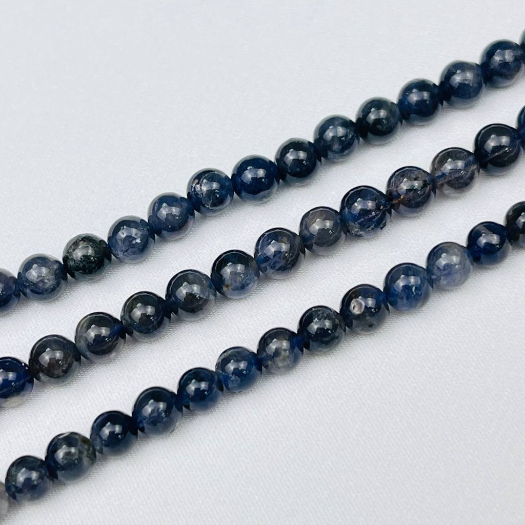 Бусины для украшений из Иолита (68 бусин) 39 см