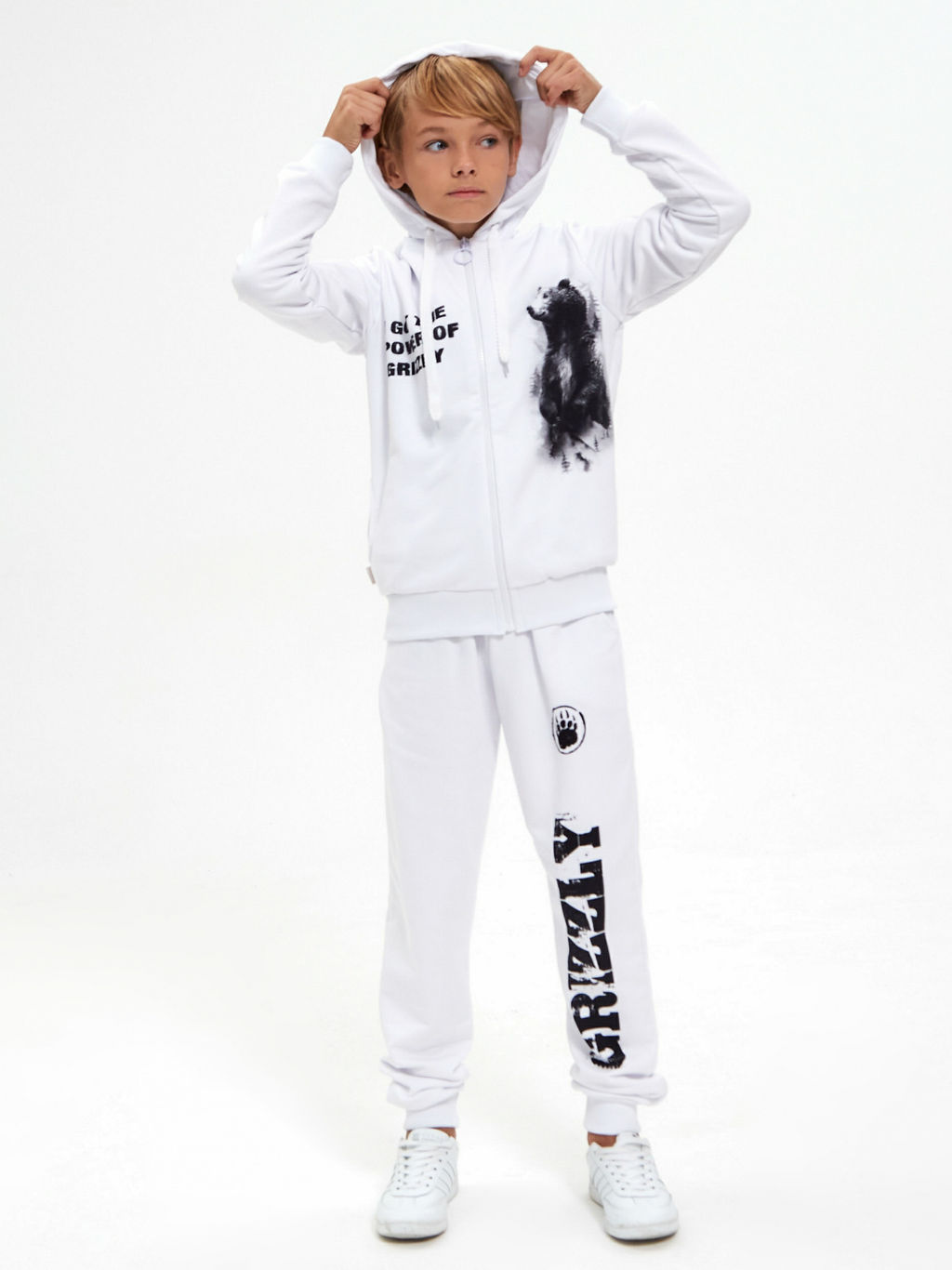 Спортивный костюм "Гризли",белый